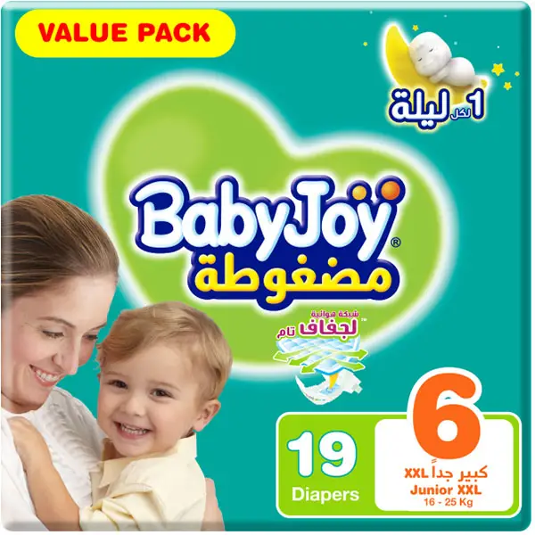 100619716_smallimage_2 بيبي جوي حفاضات (6) كبير 19حفاضة - الصورة 1