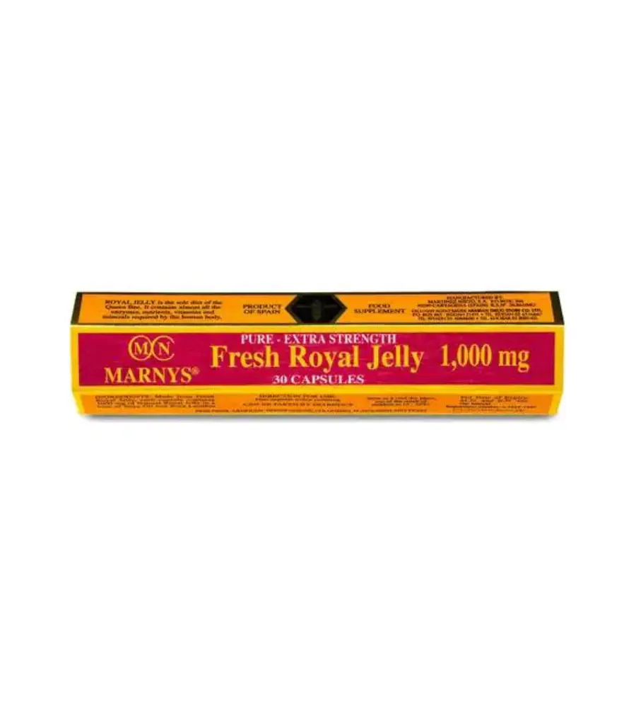 Marnys Royal Jelly 1000 mg 30 Capsules مارنيز فريش رويال جيلي 1000 مجم 30 قرص - الصورة 1