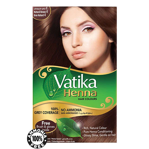 Vatika Natural Brown Hair Henna - 1 Pack فاتيكا حناء الشعر باللون البني طبيعي - 1 عبوة - الصورة 1