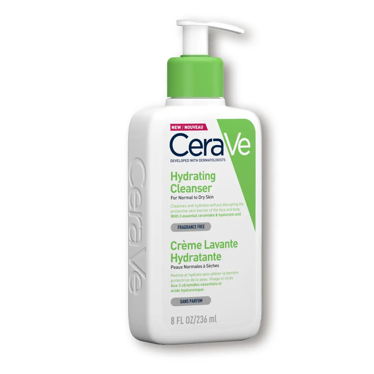cerave-hydrating-cleanser-cream-236ml-5gjpg سيرافي، غسول، للبشرة العادية والجافة - 236 مل - الصورة 1